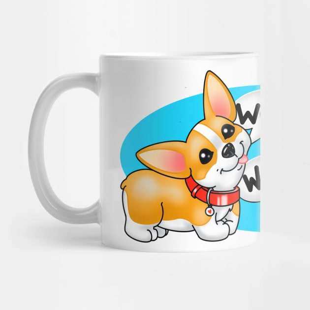 Double Corgi Love by MetroInk